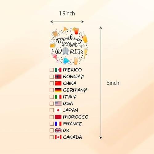 Drinking Around The World - 4er-Pack Temporäre Tattoos
