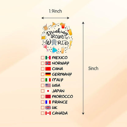 Drinking Around The World - 4er-Pack Temporäre Tattoos