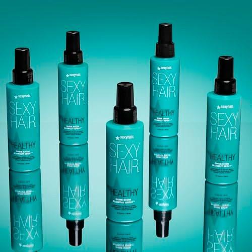 SexyHair Healthy Shine Show Blowout Spray 5,1 oz – Pflegender Hitzeschutz für trockenes Haar