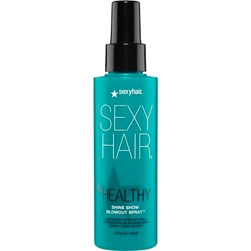 SexyHair Healthy Shine Show Blowout Spray 5,1 oz – Pflegender Hitzeschutz für trockenes Haar