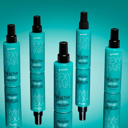 SexyHair Healthy Shine Show Blowout Spray 5,1 oz – Pflegender Hitzeschutz für trockenes Haar