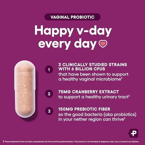Physician's CHOICE Vaginale Probiotika für Frauen - pH-Balance, Geruchskontrolle, Hefegleichgewicht, Vaginalflora & Frauengesundheit - 6B KBE mit organischen Präbiotika und Cranberry-Extrakt - 30 Kapseln