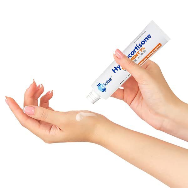 Globe Hydrocortison Maximum Stärke Transparente Salbe 1% (4er-Pack), 1 oz – Anti-Juckreiz topische Salbe gegen Rötungen, Schwellungen, Juckreiz, Ausschlag, Insekten-/Mückenstiche, Ekzeme, Hämorrhoiden und mehr