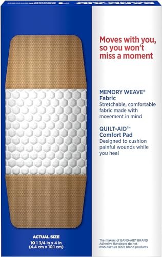 Band-AID Flexible Fabric Pflaster, extra groß, 10 Stück (2er-Pack)