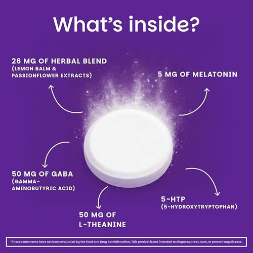 EZ Melts Melatonin Plus – Beruhigungs- & Schlafunterstützung mit Melatonin, Melissen- und Passionsblumenextrakt – Non-GMO & Vegan – Kirschtraum – 60 Schmelztabletten (60 Portionen)