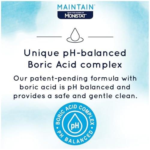 Monistat Borsäure Intimwaschmittel, Duftfreie Intimwaschlotion für Frauen mit sanfter pH-ausgeglichener Formel, 16 Fl Oz