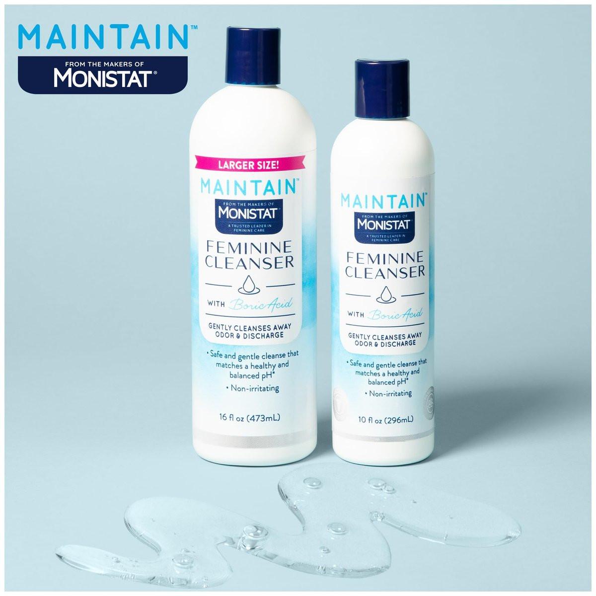 Monistat Borsäure Intimwaschmittel, Duftfreie Intimwaschlotion für Frauen mit sanfter pH-ausgeglichener Formel, 16 Fl Oz