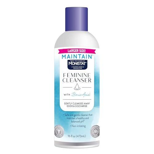 Monistat Borsäure Intimwaschmittel, Duftfreie Intimwaschlotion für Frauen mit sanfter pH-ausgeglichener Formel, 16 Fl Oz
