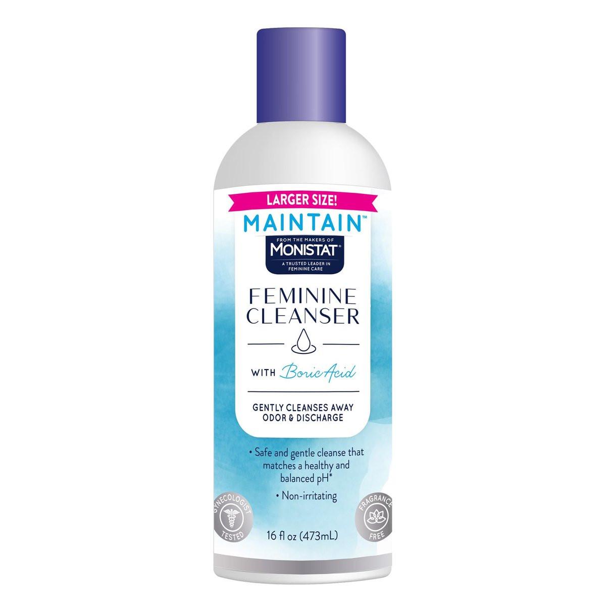 Monistat Borsäure Intimwaschmittel, Duftfreie Intimwaschlotion für Frauen mit sanfter pH-ausgeglichener Formel, 16 Fl Oz