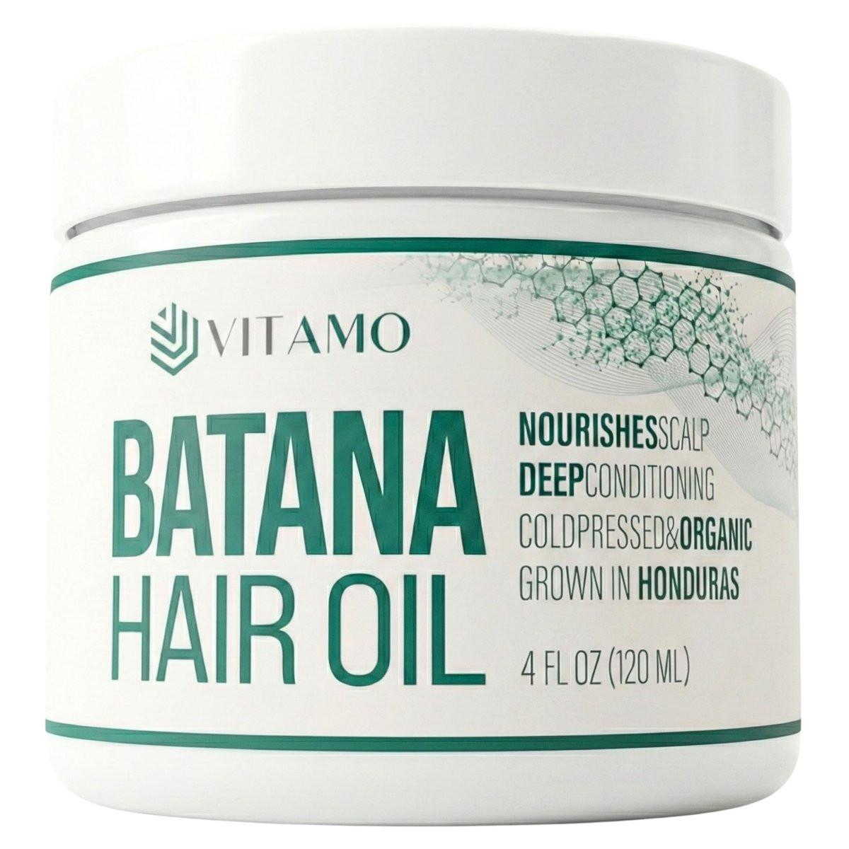 Vitamo 100% Bio Batana Naturöl für Haarwachstum – Reines Elaeis Oleifera Kaltgepresst für Maximale Wirksamkeit – Dr. Sebi Inspirierte Kopfhaut- & Haarpflege für Männer und Frauen – Ohne Brandgeruch