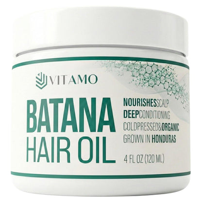 Vitamo 100% Bio Batana Naturöl für Haarwachstum – Reines Elaeis Oleifera Kaltgepresst für Maximale Wirksamkeit – Dr. Sebi Inspirierte Kopfhaut- & Haarpflege für Männer und Frauen – Ohne Brandgeruch