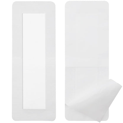 Extra Lange Klebende Inselverbände 10 Stück, 4"x14" Knieersatz-Operationsverbände, Wundauflagen, Atmungsaktiv, Hüftoperation, Rückeninzision, Postoperative Genesung, Einzeln verpackt