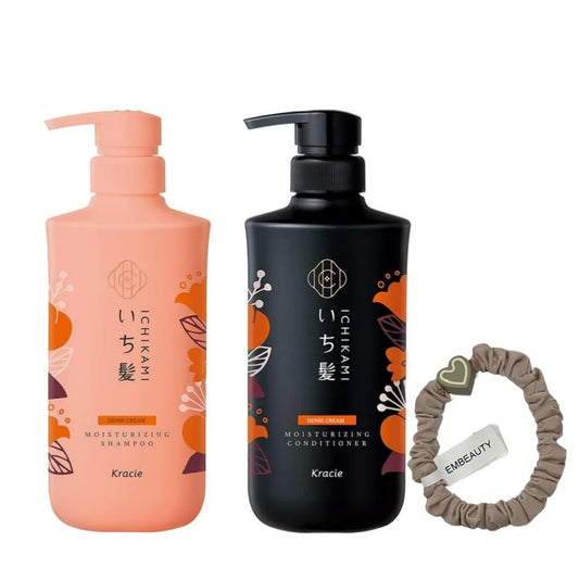 Ichikami Feuchtigkeitsspendendes Shampoo & Conditioner Set 480ml+480ml + Haargummi