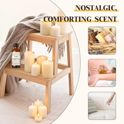 EUQEE Baby Powder Duftöl Premium Duftöl 60ml mit Glaspipette für Aromatherapie, Kerzenherstellung, DIY Badebomben (2,02 Fl Oz)