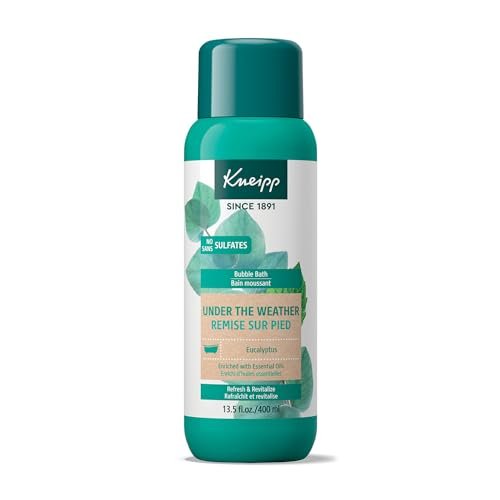 Kneipp Under The Weather Eukalyptus Aromatherapie Schaumbad – Für das Wohlbefinden der Atemwege – Vegan – Sulfatfrei – 400 ml – Für bis zu acht Bäder