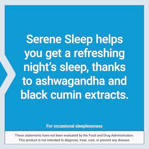 Life Extension Serene Sleep – Ashwagandha, Schwarzkümmel – Schlafergänzung ohne Melatonin, zur Ruhe und Entspannung – einmal täglich, glutenfrei, nicht gentechnisch verändert – 30 Softgels