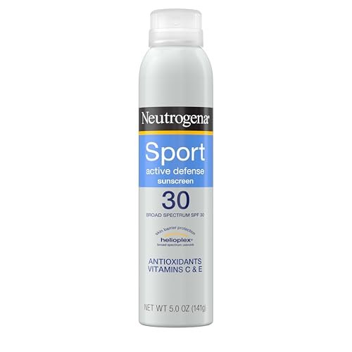 Neutrogena Sport Active Defense SPF 30 Sonnenspray – Schweiß- & wasserbeständiger Sonnenschutz mit Breitband-UVA/UVB-Schutz, ohne Oxybenzon, 148 ml