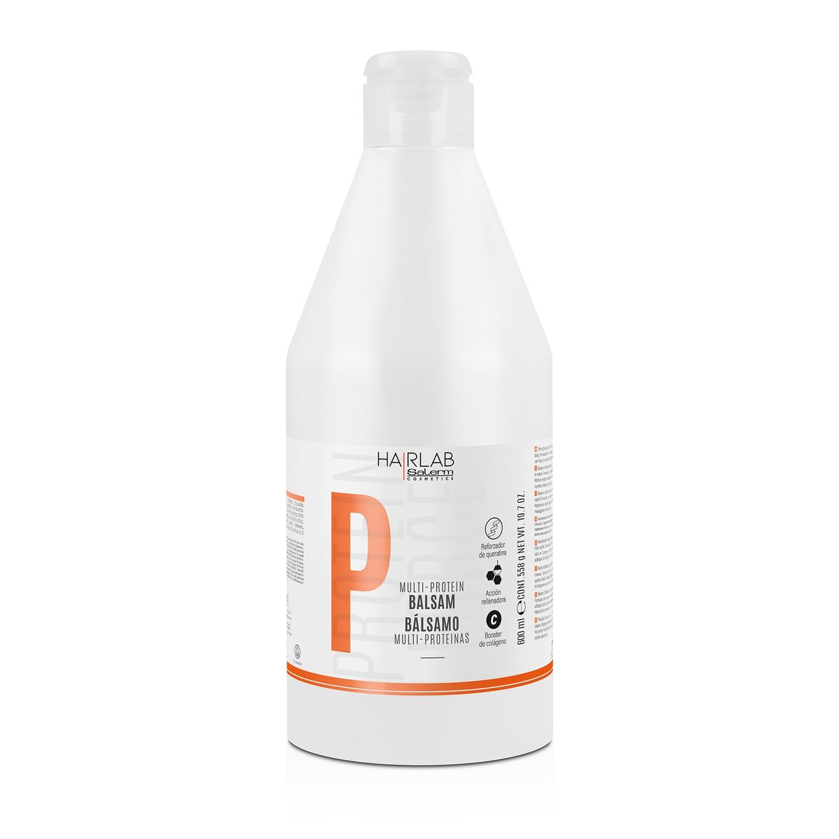 SALERM Multi-Proteins Hair Lab Conditioner – 600 ml – Stärkt und repariert das Haar, verleiht Volumen, parabenfrei