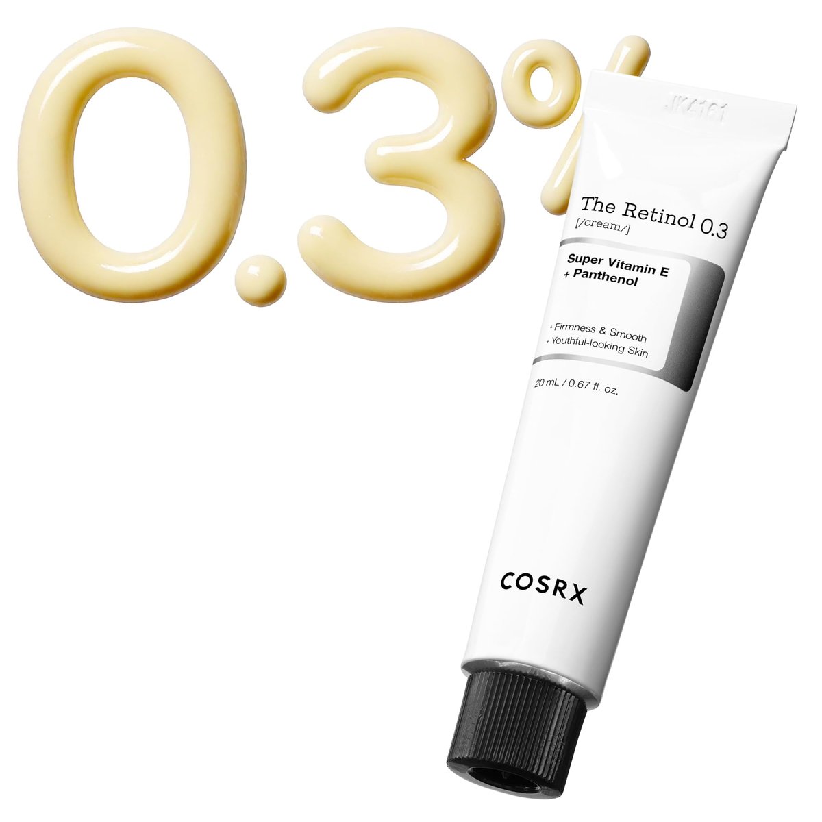 COSRX Retinol 0.3% Creme – Anti-Aging Augen- & Halscreme mit Retinoid zur Straffung der Haut, Reduzierung von Falten und feinen Linien – Sanfte tägliche koreanische Hautpflege, 0,67 Unzen