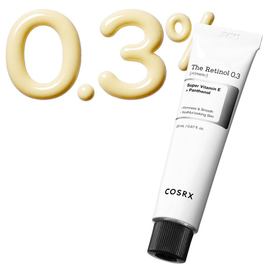 COSRX Retinol 0.3% Creme – Anti-Aging Augen- & Halscreme mit Retinoid zur Straffung der Haut, Reduzierung von Falten und feinen Linien – Sanfte tägliche koreanische Hautpflege, 0,67 Unzen