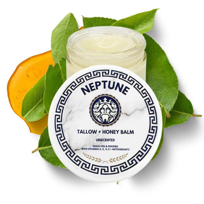 Talg und Manuka-Honig Balsam, 56 g, unparfümiert, grasgefüttert, für Gesicht, Körper und Lippen
