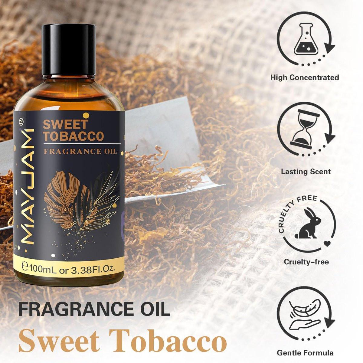 MAYJAM Sweet Tobacco Duftöl 100 ml – Langanhaltendes Aroma für Diffuser, Seifen- und Kerzenherstellung