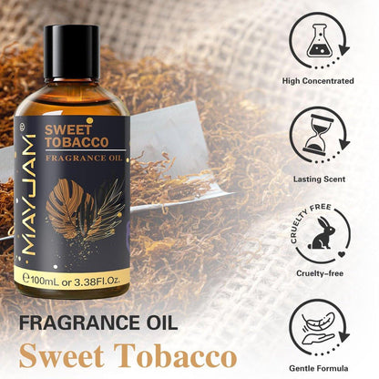 MAYJAM Sweet Tobacco Duftöl 100 ml – Langanhaltendes Aroma für Diffuser, Seifen- und Kerzenherstellung