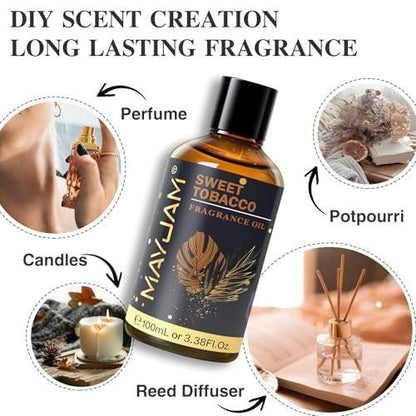 MAYJAM Sweet Tobacco Duftöl 100 ml – Langanhaltendes Aroma für Diffuser, Seifen- und Kerzenherstellung