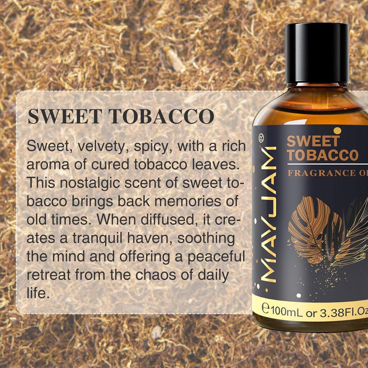 MAYJAM Sweet Tobacco Duftöl 100 ml – Langanhaltendes Aroma für Diffuser, Seifen- und Kerzenherstellung