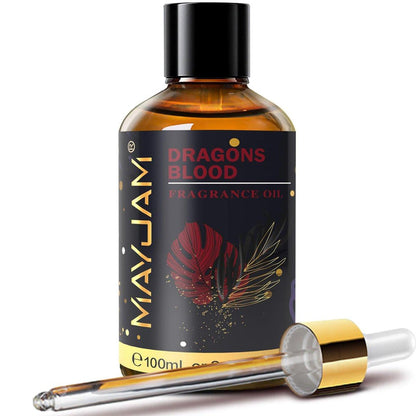 MAYJAM Drachenblut Duftöl 100ml – Ätherisches Öl für Diffuser, Seifen- & Kerzenherstellung, langanhaltender Duft mit Glaspipette