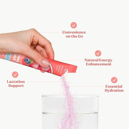 Mommy Knows Best Mom Fuel Elektrolyt-Drink-Mix für Mütter – Hydrationsunterstützung für Schwangerschaft, Stillzeit und mehr (Beeren 8er-Packung)