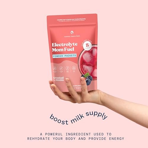 Mommy Knows Best Mom Fuel Elektrolyt-Drink-Mix für Mütter – Hydrationsunterstützung für Schwangerschaft, Stillzeit und mehr (Beeren 8er-Packung)