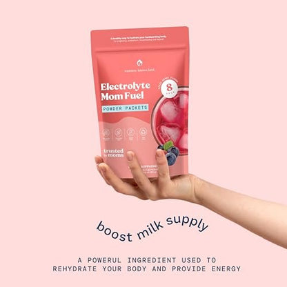 Mommy Knows Best Mom Fuel Elektrolyt-Drink-Mix für Mütter – Hydrationsunterstützung für Schwangerschaft, Stillzeit und mehr (Beeren 8er-Packung)