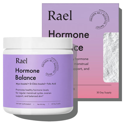 Rael Hormonbalance für Frauen – Inositol-Pulver mit Vitamin B8, 40:1 Verhältnis, Folsäure für die Eierstockfunktion (30 Portionen)