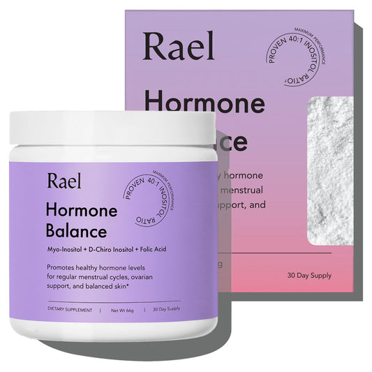Rael Hormonbalance für Frauen – Inositol-Pulver mit Vitamin B8, 40:1 Verhältnis, Folsäure für die Eierstockfunktion (30 Portionen)