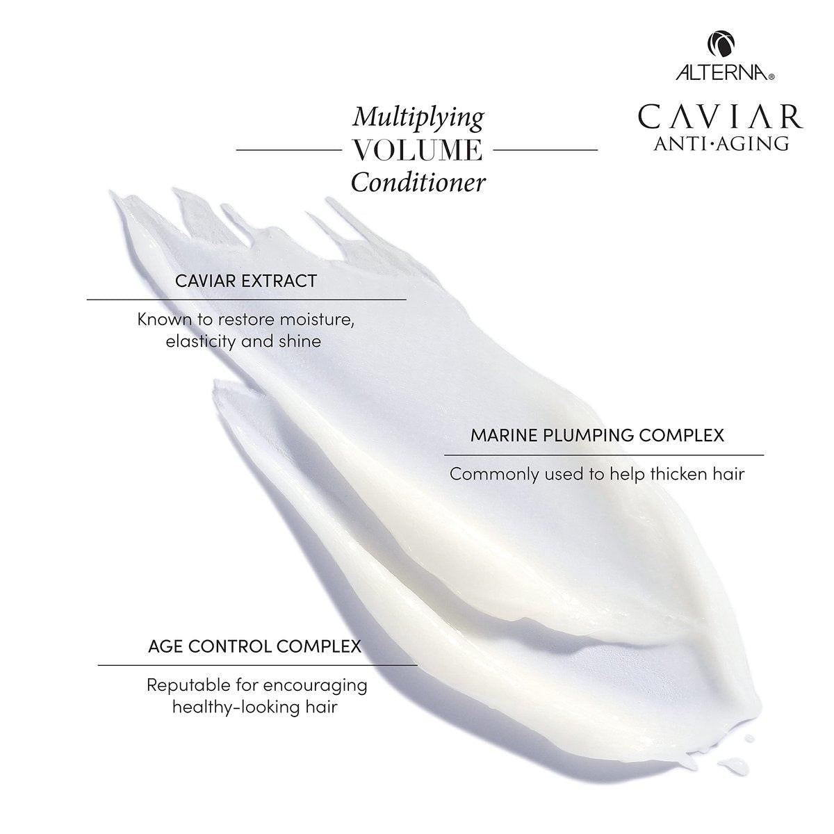 Alterna Haircare CAVIAR Anti-Aging Multiplying Volume Shampoo und Conditioner 16,5 oz | Für feines, dünnes Haar | Sofort mehr Volumen und Fülle | Sulfatfrei