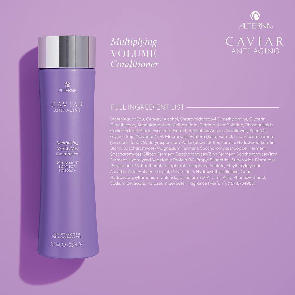 Alterna Haircare CAVIAR Anti-Aging Multiplying Volume Shampoo und Conditioner 16,5 oz | Für feines, dünnes Haar | Sofort mehr Volumen und Fülle | Sulfatfrei