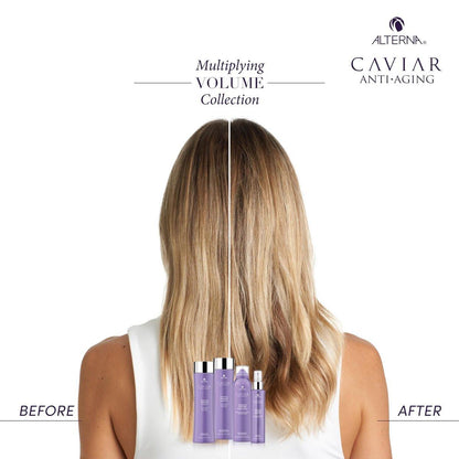 Alterna Haircare CAVIAR Anti-Aging Multiplying Volume Shampoo und Conditioner 16,5 oz | Für feines, dünnes Haar | Sofort mehr Volumen und Fülle | Sulfatfrei