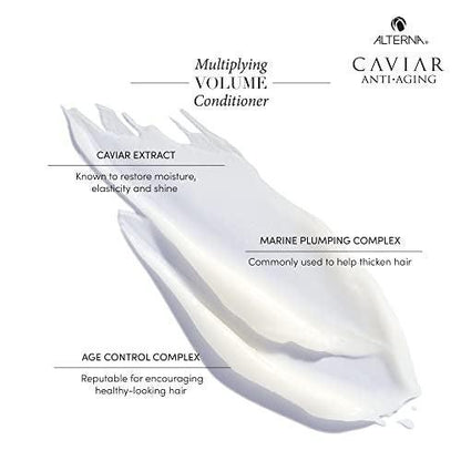 Alterna Haircare CAVIAR Anti-Aging Multiplying Volume Shampoo und Conditioner 16,5 oz | Für feines, dünnes Haar | Sofort mehr Volumen und Fülle | Sulfatfrei