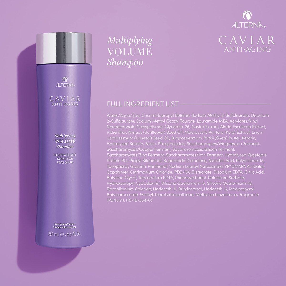 Alterna Haircare CAVIAR Anti-Aging Multiplying Volume Shampoo und Conditioner 16,5 oz | Für feines, dünnes Haar | Sofort mehr Volumen und Fülle | Sulfatfrei