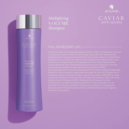Alterna Haircare CAVIAR Anti-Aging Multiplying Volume Shampoo und Conditioner 16,5 oz | Für feines, dünnes Haar | Sofort mehr Volumen und Fülle | Sulfatfrei