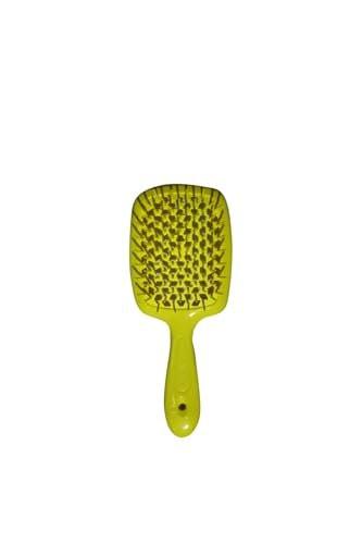Janeke Superbrush Neon Yellow – Hochwertige Haarbürste aus Nylon