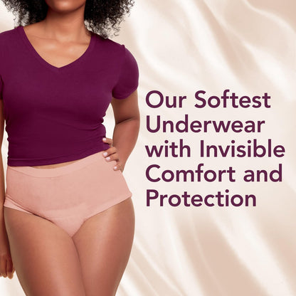 Depend Silhouette Damen Inkontinenzslip, Höchste Saugfähigkeit, Größe L, Pink, 12 Stück
