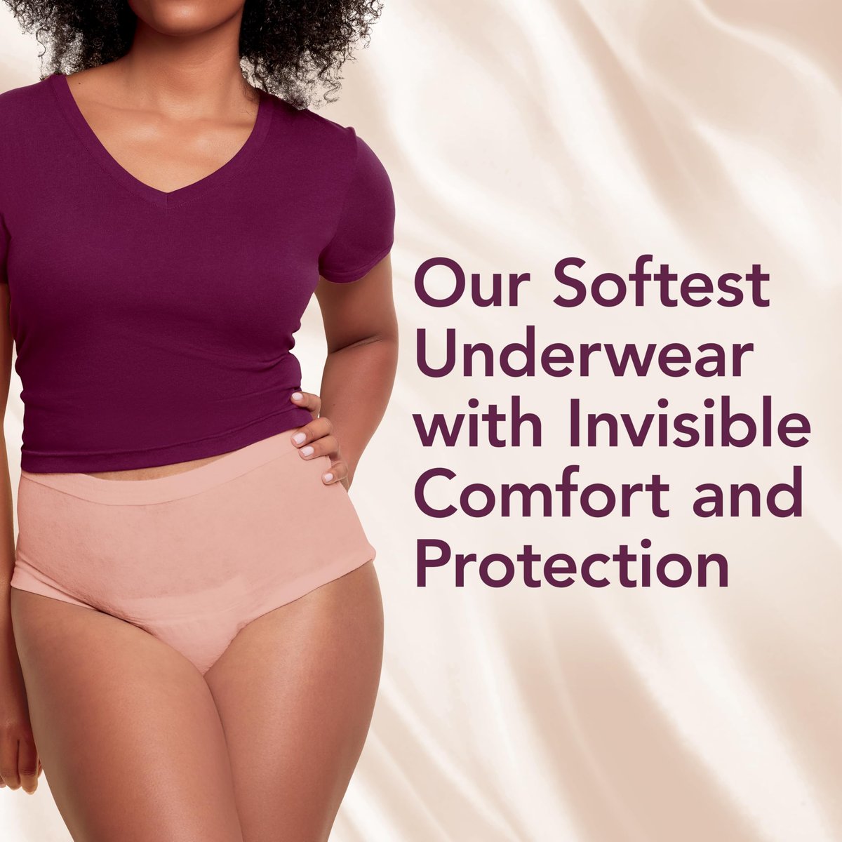 Depend Silhouette Inkontinenzslip für Damen, Höchste Saugfähigkeit, Klein, Rosa, 16 Stück