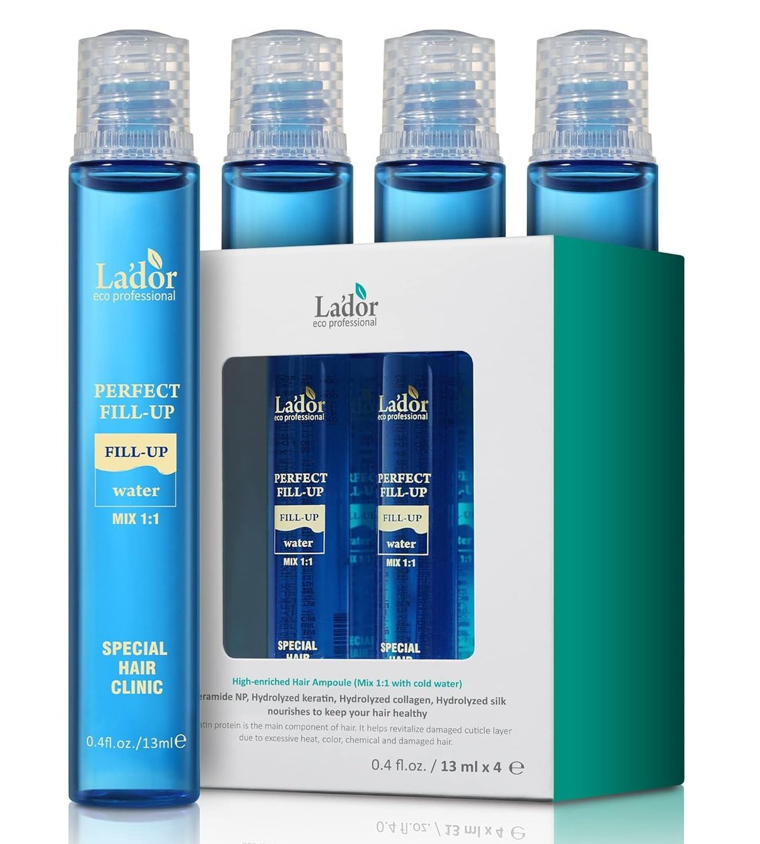 LA'DOR Perfect Hair Fill-Up Original – 3-Sekunden Intensive Keratin Behandlung mit Protein für blondiertes, krauses, geschädigtes und trockenes Haar – Koreanische Haarkur (48 ml)