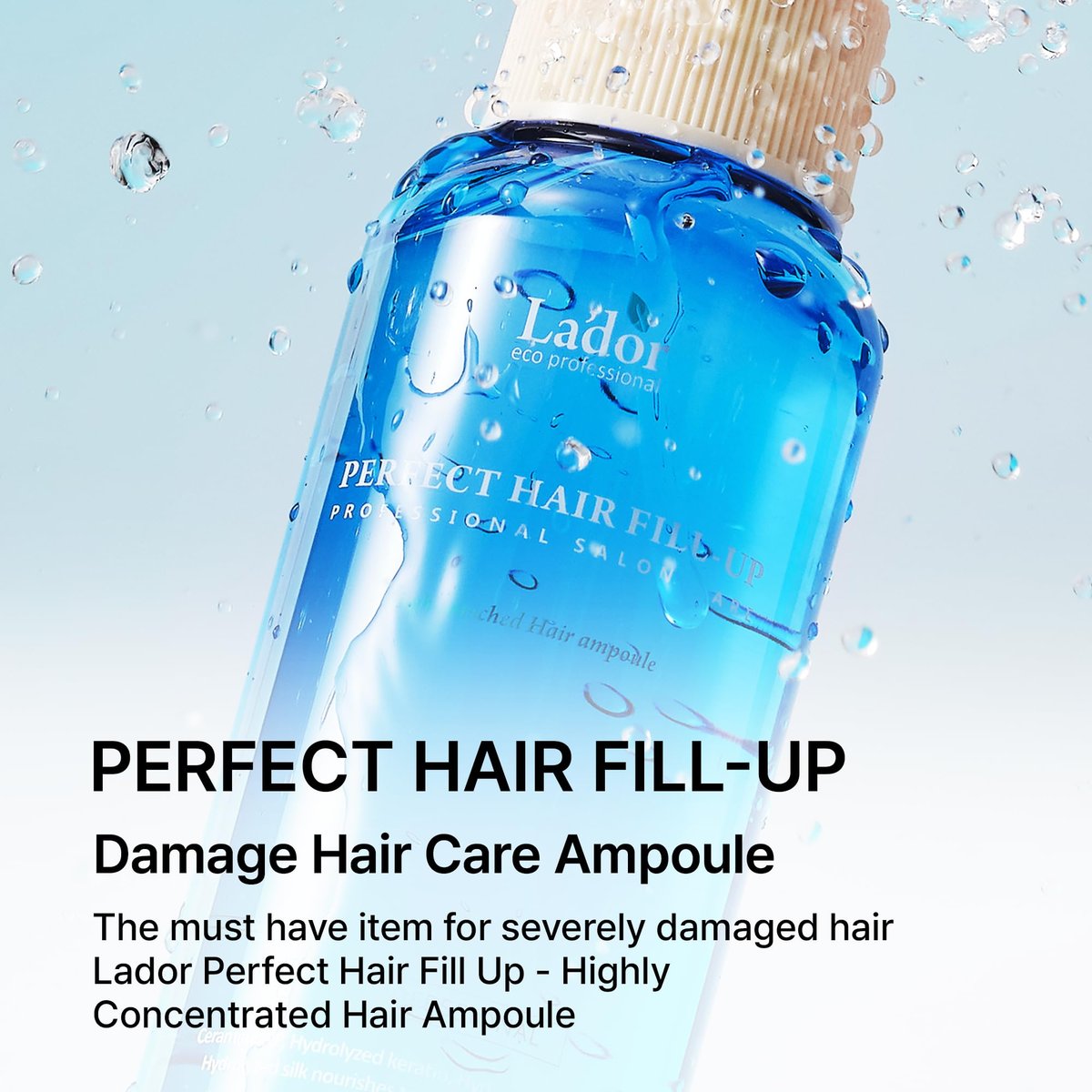 LA'DOR Perfect Hair Fill-Up Original – 3-Sekunden Intensive Keratin Behandlung mit Protein für blondiertes, krauses, geschädigtes und trockenes Haar – Koreanische Haarkur (48 ml)