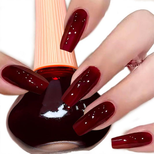 COSMOO Kirschroter Nagellack, 12ml Schnelltrocknender Nagellack für Nagelkunst, 0,41 fl oz