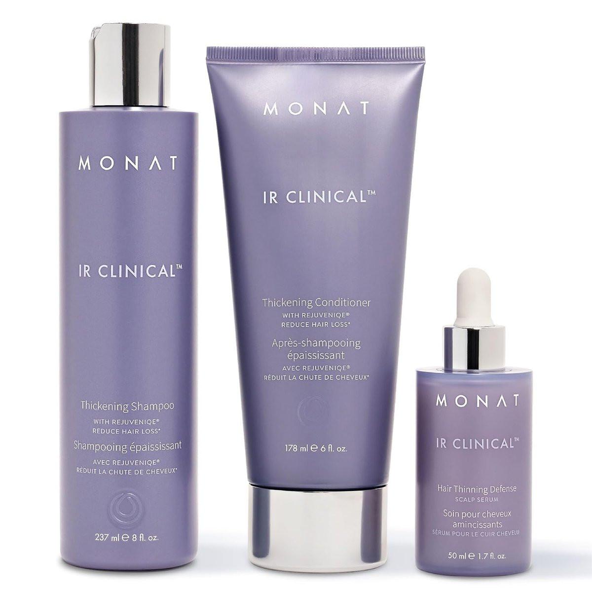 MONAT IR Clinical System – Komplettes Haarpflege-Set mit Shampoo, Conditioner & Thinning Defense Serum für dickeres, volleres Haar
