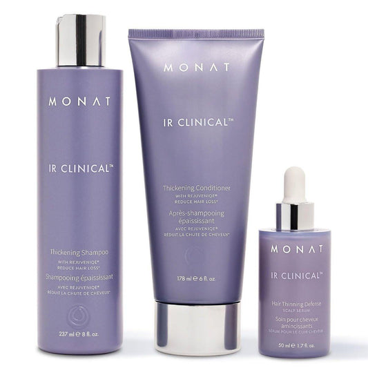 MONAT IR Clinical System – Komplettes Haarpflege-Set mit Shampoo, Conditioner & Thinning Defense Serum für dickeres, volleres Haar