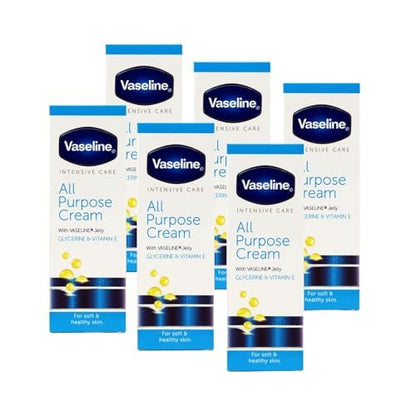 Vaseline Intensive Care All Purpose Cream – 6er-Pack, 1,41 Fl Oz pro Tube – Pflege für raue, rissige Haut